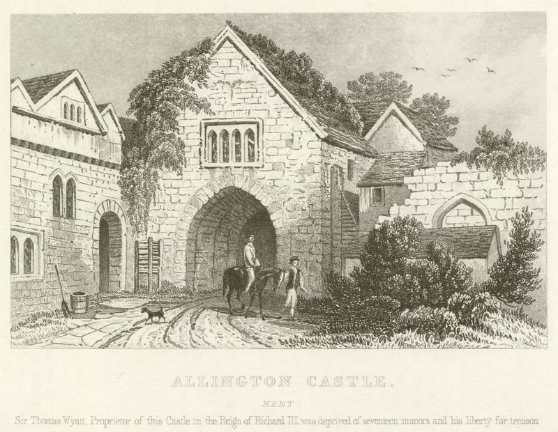 Allington Castle, Kent (gravering) af English School