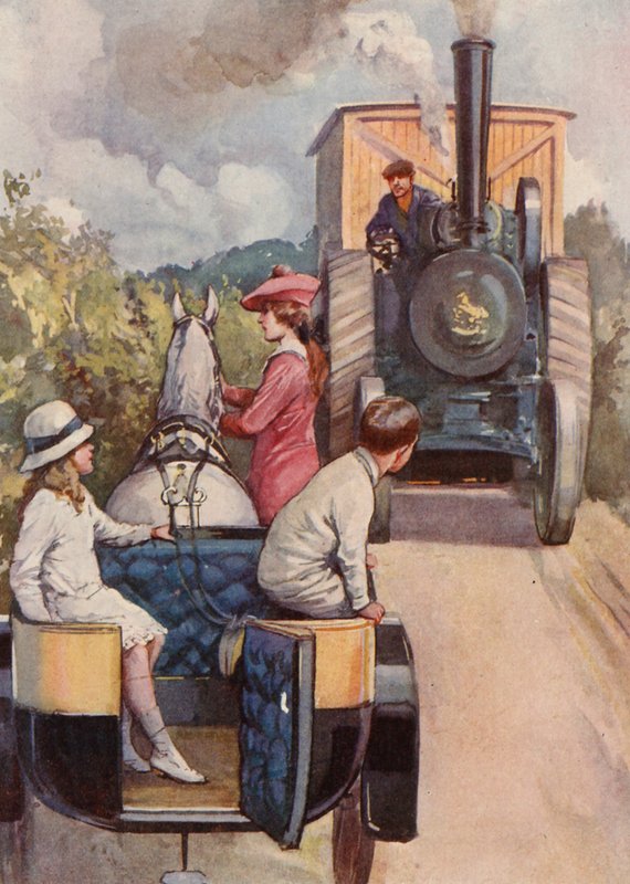 Et akavet møde (farve litho) af English School