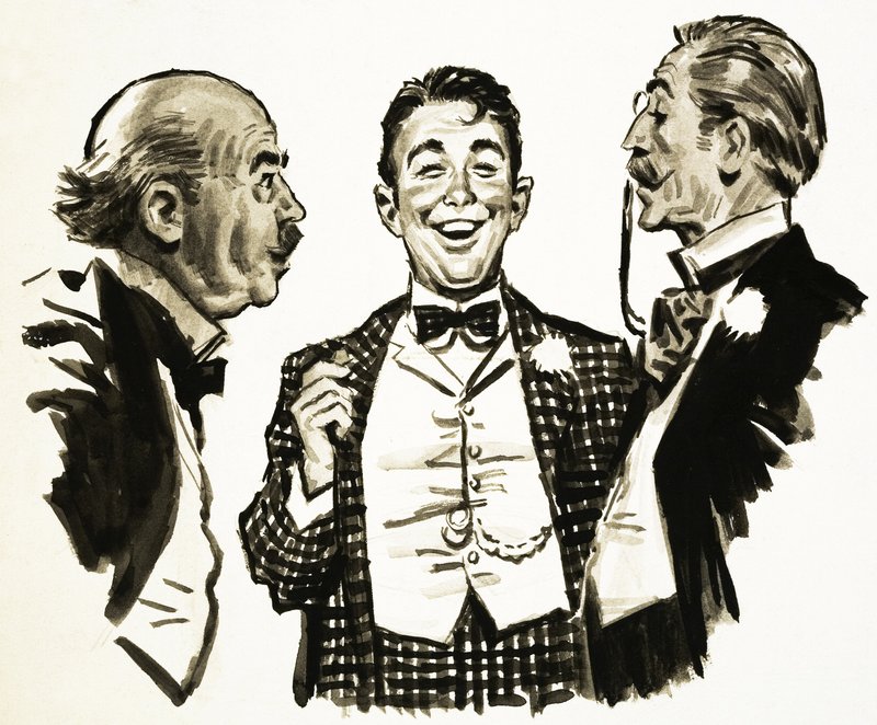 Arnold Bennett: en scene fra The Card af English School