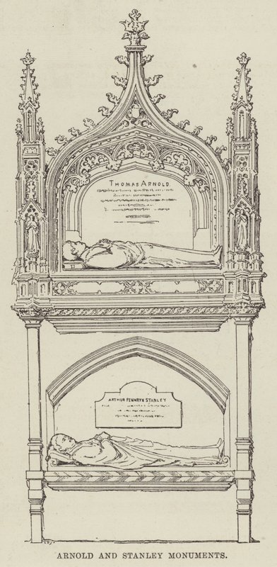 Arnold og Stanley monumenter (gravering) af English School