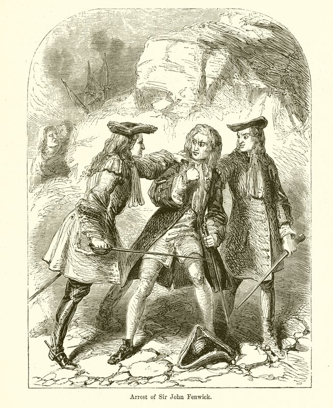 Arrestation af Sir John Fenwick af English School