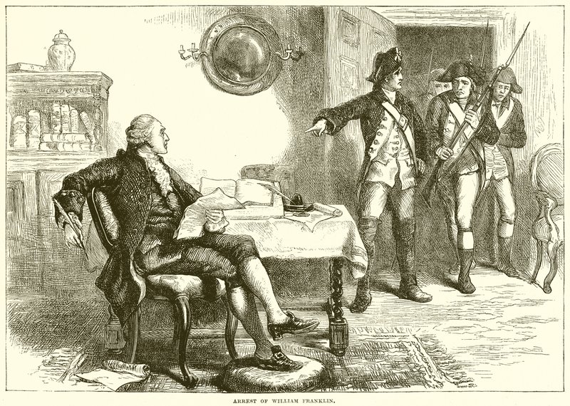 Arrestation af William Franklin af English School