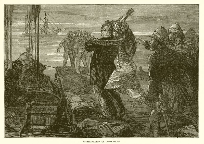 Mordet på Lord Mayo (1872) af English School