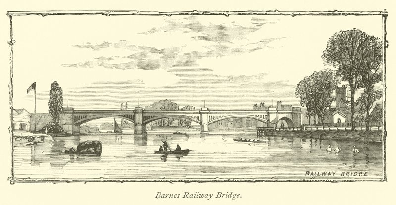 Barnes Railway Bridge  af English School