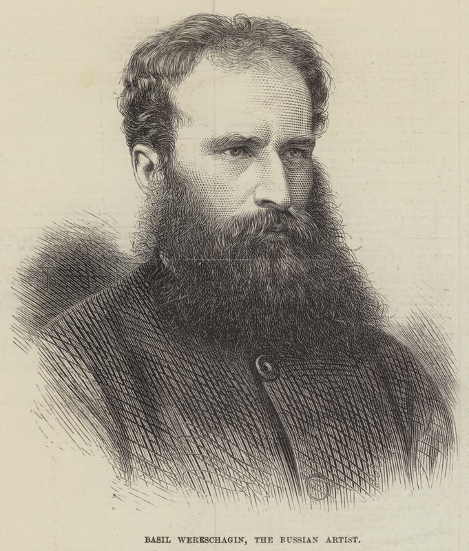 Basil Wereschagin, den russiske kunstner (gravering) af English School
