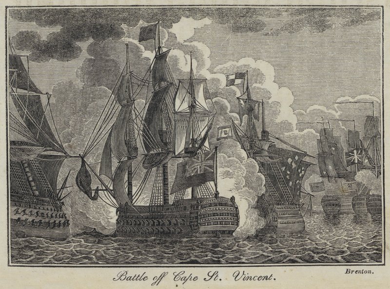 Slaget ved Cape St Vincent (gravering) af English School