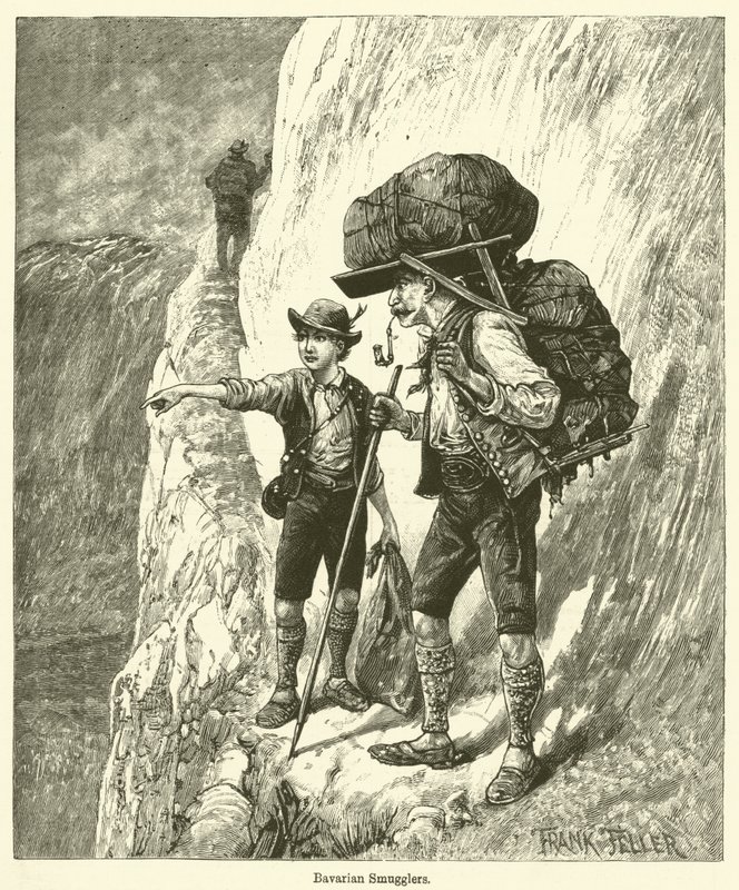 Bayerske smuglere (gravering) af English School