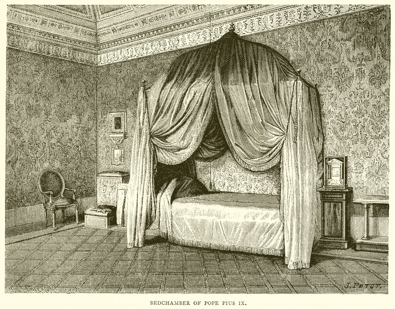 Sengekammer hos Pave Pius IX af English School