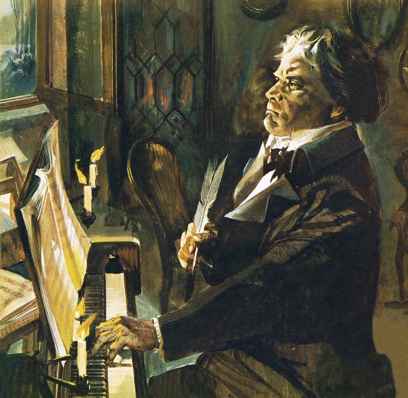 Beethoven ved klaveret af English School