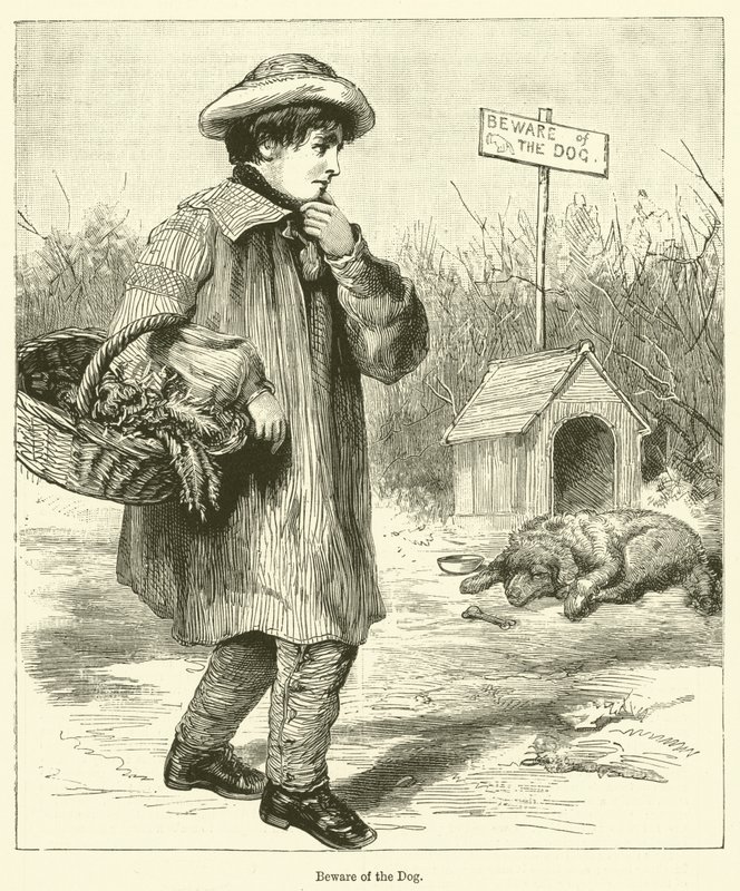 Pas på hunden (gravering) af English School