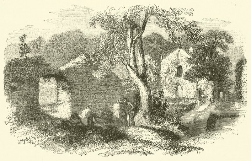Bindon Abbey (gravering) af English School
