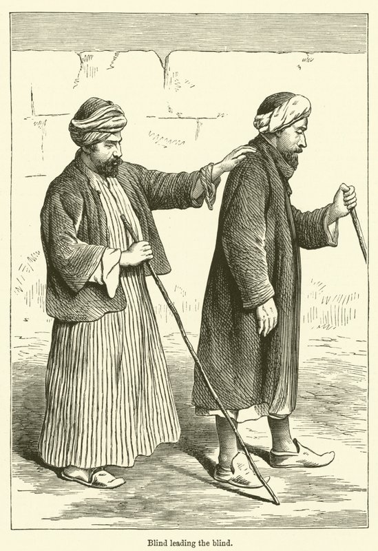 Blind, der fører blinden (gravering) af English School