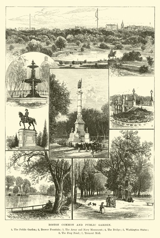 Boston Common og Public Garden af English School