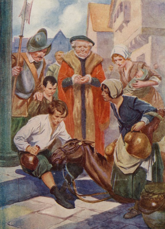 Brave Roland (farve litho) af English School