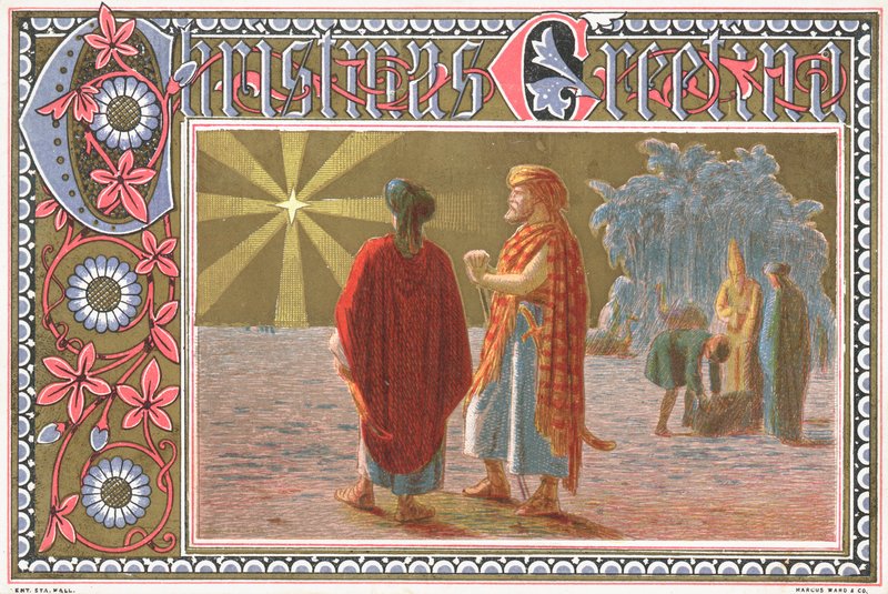 Bright North Star, julekort af English School