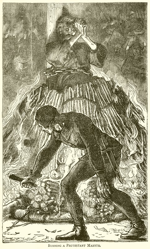 At brænde en protestantisk martyr af English School