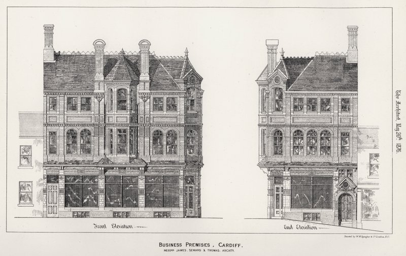 Forretningslokaler, Cardiff (gravering) af English School