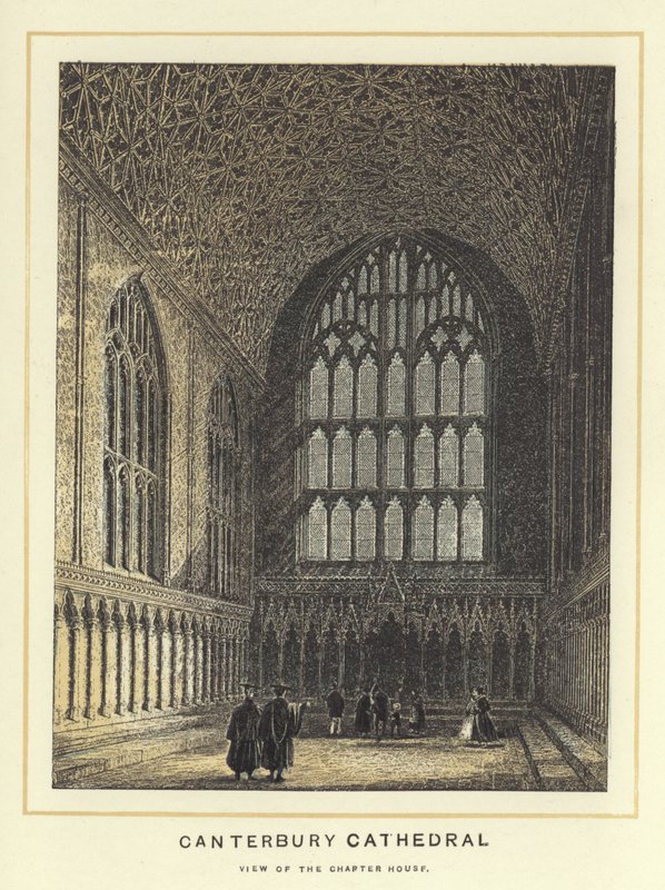 Canterbury Cathedral, udsigt over kapitelhuset af English School