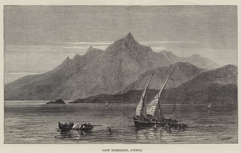 Cape Kormakiti, Cypern (gravering) af English School