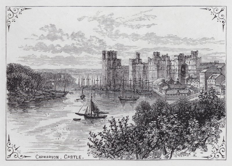 Carnarvon Castle (gravering) af English School