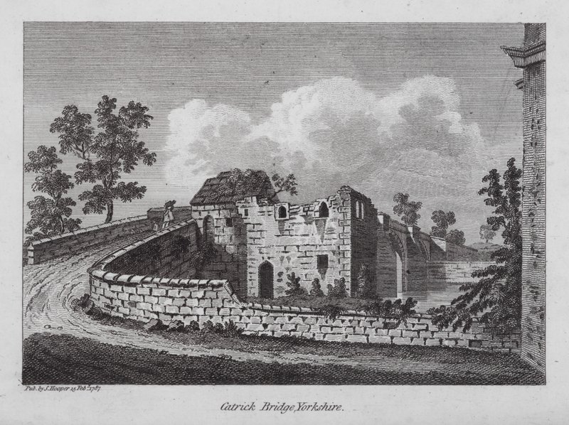 Catrick Bridge, Yorkshire (gravering) af English School
