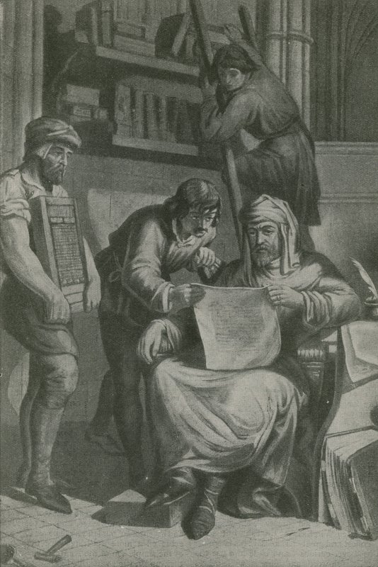 Caxton undersøger sit første bevis af English School