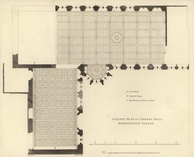 Loftsplan for Crosby Hall af English School