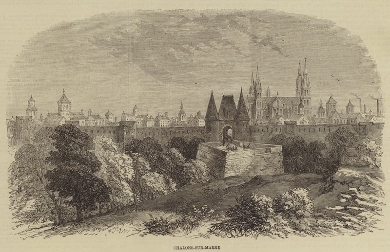 Chalons-sur-Marne (gravering) af English School