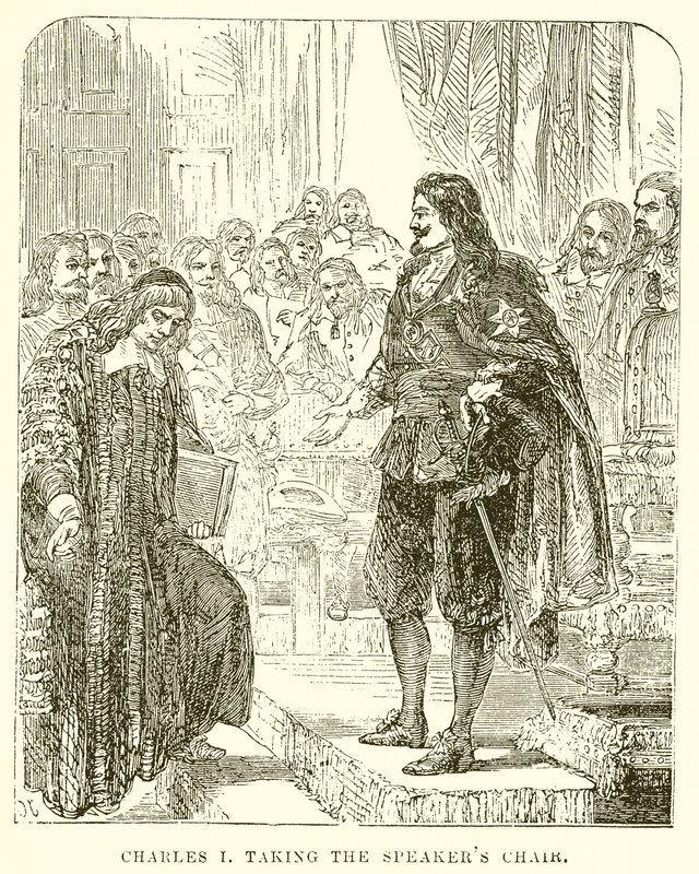 Charles I overtager talerstolen af English School