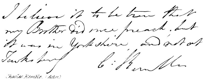 Charles Kemble, (skuespiller) af English School
