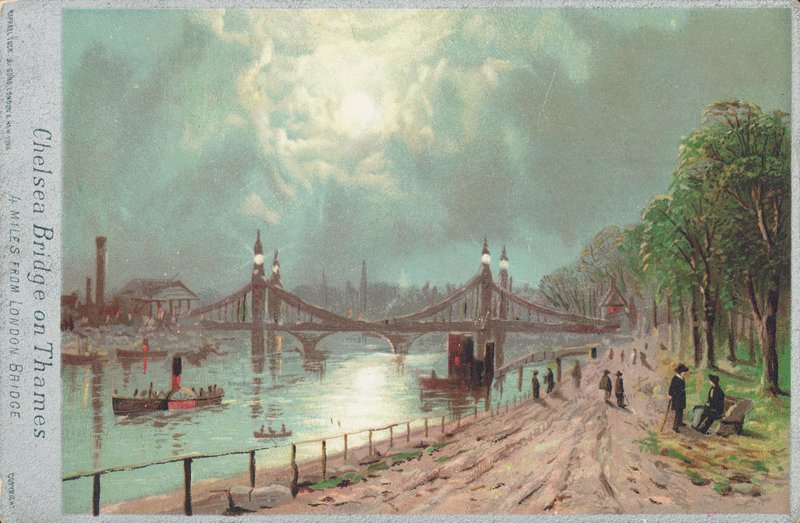 Chelsea Bridge ved Themsen af English School
