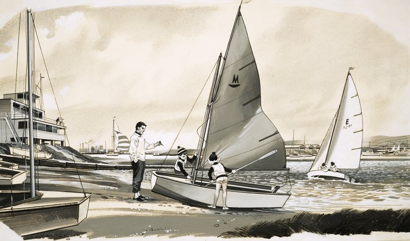 Børn lærer at sejle af English School