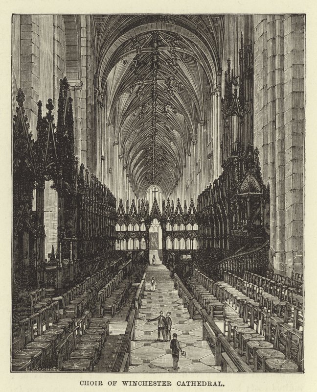 Kor fra Winchester Cathedral af English School