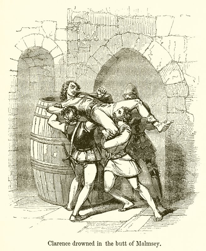 Clarence druknede i Butt of Malmsey af English School