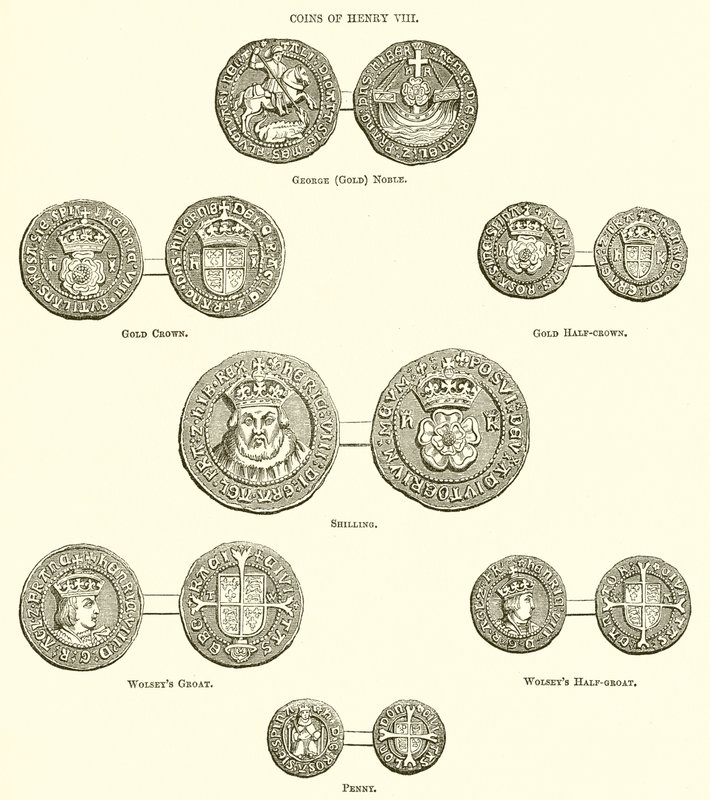 Mønter af Henrik VIII af English School