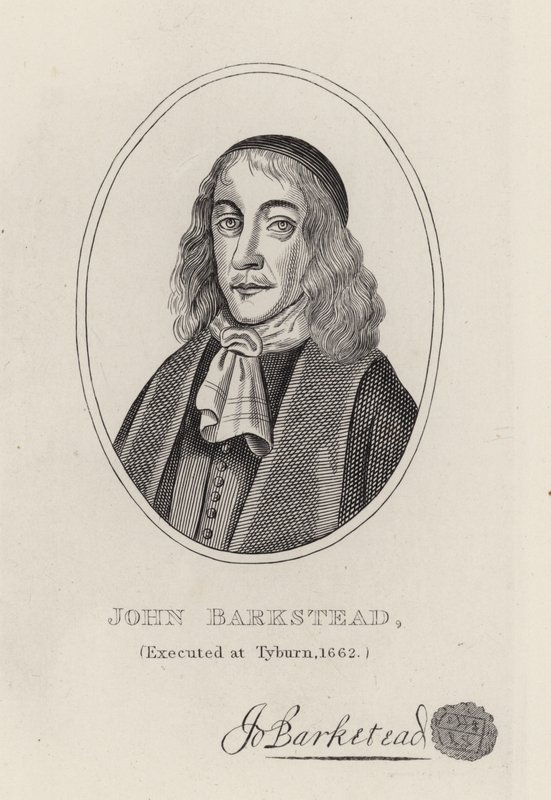 Oberst John Barkstead (gravering) af English School