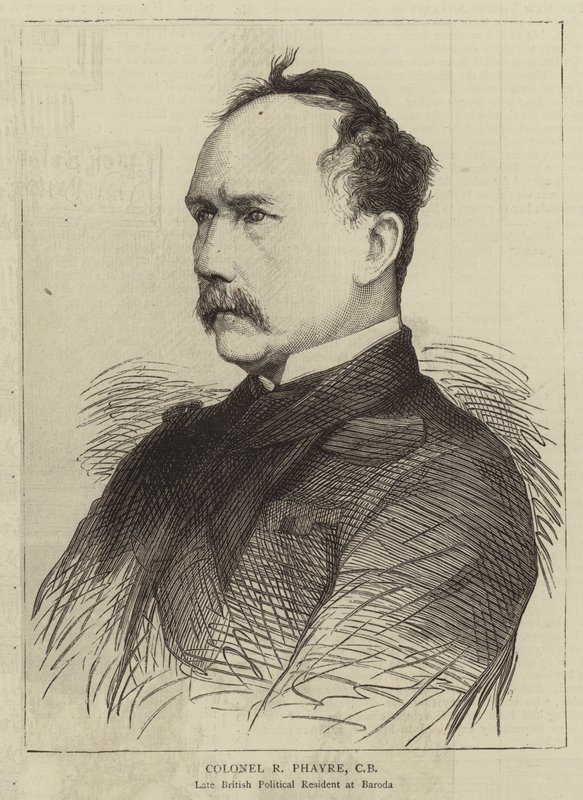 Oberst R Phayre, CB (gravering) af English School