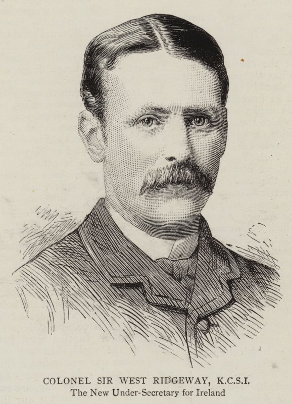 Oberst Sir West Ridgeway, KCSI (gravering) af English School