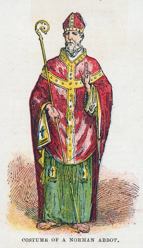 Kostume af en normannisk abbed af English School