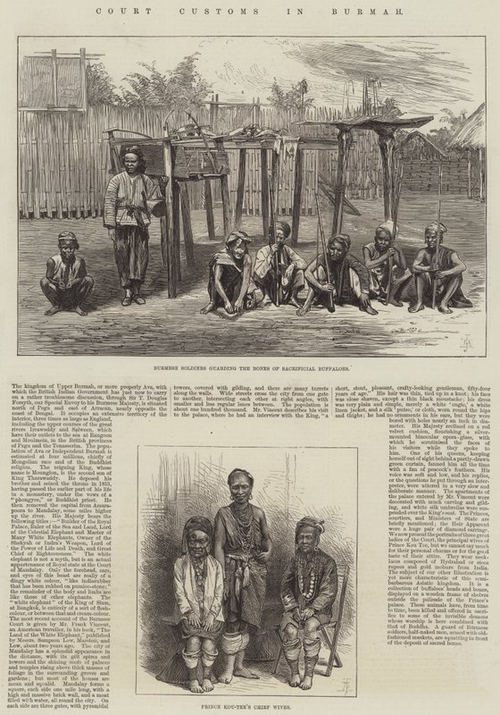 Domstolstold i Burmah (gravering) af English School