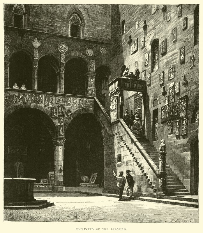 Gården til Bargello af English School