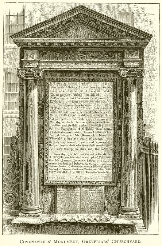 Covenanters Monument, Greyfriars Churchyard af English School