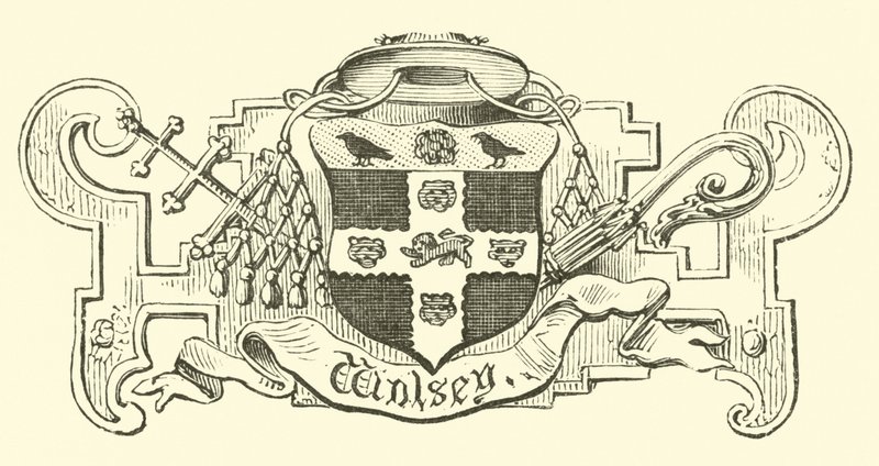 Crest of Wolsey  af English School