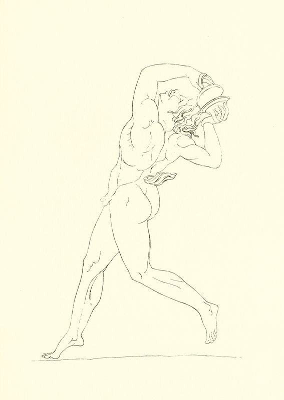 Dansende mandsfigur af English School