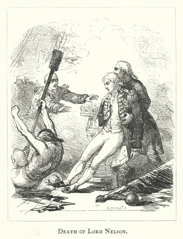 Lord Nelsons død (gravering) af English School