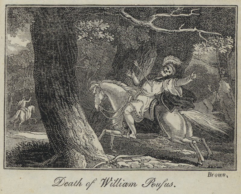 William Rufus død (gravering) af English School