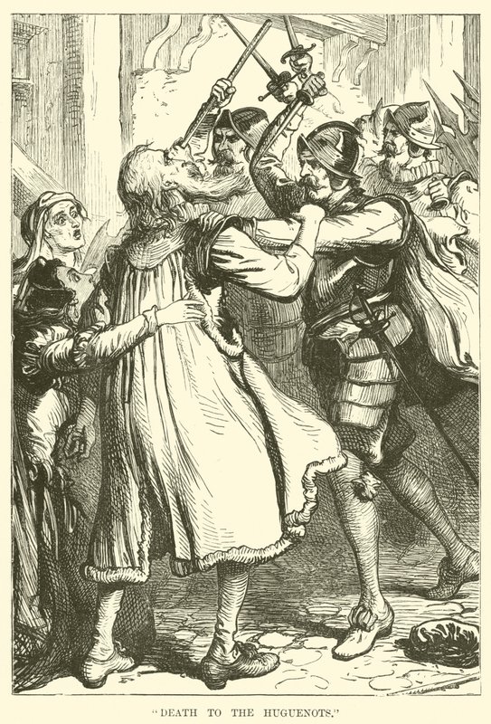 "Død over huguenotterne" af English School