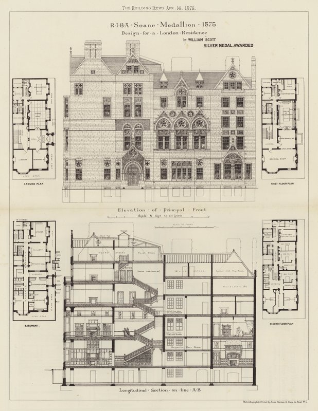Design til en bolig i London (gravering) af English School