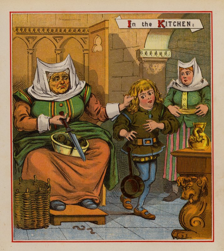 Dick Whittington og hans kat (farve litho) af English School