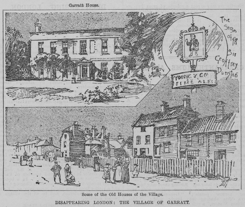 London forsvinder: landsbyen Garratt (gravering) af English School